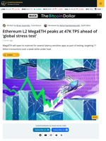 MegaETH Hits 47K TPS As It Prepares For 11B Transaction Stress Test