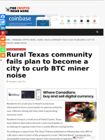 Rural Texas community fails plan to become a city to curb BTC miner noise - The Crypto News Wire