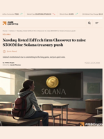 Nasdaq-listed EdTech firm Classover to raise $500M for Solana treasury push - AMBCrypto