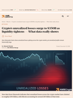 Crypto’s unrealized losses surge to $350B as liquidity tightens — What data really shows - AMBCrypto