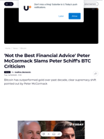 'Not the Best Financial Advice' Peter McCormack Slams Peter Schiff's BTC Criticism - U.Today
