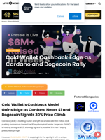Cold Wallet Cashback Edge as Cardano and Dogecoin Rally | Live Bitcoin News