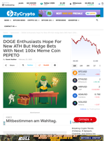 DOGE Enthusiasts Hope For New ATH But Hedge Bets With Next 100x Meme Coin PEPETO