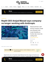Replit CEO Amjad Masad says company no longer working with Anthropic