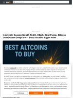 Is Altcoin Season Next? ALGO, HBAR, XLM Pump, Bitcoin Dominance Drops 8% – Best Altcoins Right Now