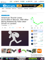 American Tourist Loses $123,000 In Bitcoin, XRP After Being Robbed By Fake Uber Driver In London ⋆ ZyCrypto
