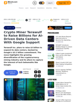 Crypto Miner Terawulf to Raise Billions for AI-Driven Data Centers With Google Support – Mining Bitcoin News