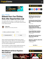 Bithumb Users Face Phishing Risks After Reported Data Leak