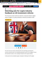 Watchdog Asks for Crypto Industry Feedback on UK Investment Reforms