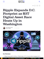 Ripple Expands D.C. Footprint as $3T Digital Asset Race Heats Up in Washington