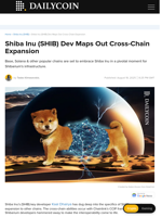 Shiba Inu (SHIB) Dev Maps Out Cross-Chain Expansion - DailyCoin