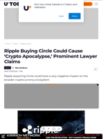 Ripple Buying Circle Could Cause ‘Crypto Apocalypse,’ Prominent Lawyer Claims