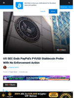 SEC Ends PayPal Stablecoin Probe With No Enforcement Action