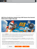 XRP Price Prediction: Analyst Says XRP Season Has Started With $4.35 in Sight This July - Brave New Coin