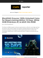 BlockDAG Delivers 100% Coin Unlock, Shiba Inu Expands, AAVE Climbs