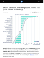 Bitcoin, Ethereum, and XRP price Q1 review: The good, the bad, and the ugly - Visionary Financial