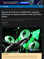 Bitcoin OG With Over $5B Accelerates BTC Sales For Ethereum