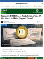 Dogecoin (DOGE) Faces Turbulence After a 7% Slip: Can It Hold Key Support Zones?