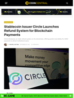 Stablecoin Issuer Circle Launches Refund System for Blockchain Payments - CoinCentral