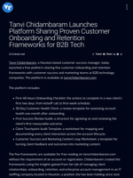 Tanvi Chidambaram Launches Platform Sharing Proven Customer Onboarding and Retention Frameworks for B2B Tech | Visionary Financial
