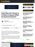 Analyst Maps Out 3 Reasons to Be Bullish on Dogecoin (DOGE): But Should You Really Be?