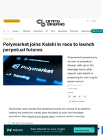 Polymarket joins Kalshi in race to launch perpetual futures