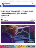 Tariff Shock Wipes $19B as BTC Rebounds from Lows