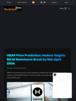 HBAR Price Prediction: Hedera Targets $0.10 Resistance Break by Mid-April 2026 - Blockchain.News