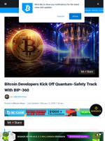 Bitcoin Developers Kick Off Quantum-Safety Track With BIP-360