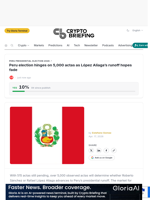 Peru election hinges on 5,000 actas as López Aliaga's runoff hopes fade