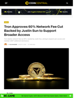 Tron Approves 60% Network Fee Cut Backed by Justin Sun