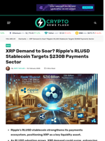 XRP Demand to Soar? Ripple’s RLUSD Stablecoin Targets $230B Payments Sector