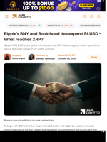 Ripple’s BNY and Robinhood ties expand RLUSD – What reaches XRP? - AMBCrypto