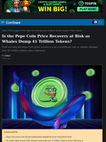 Is the Pepe Coin Price Recovery at Risk as Whales Dump 41 Trillion Tokens?