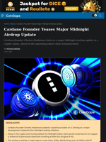 Cardano Founder Teases Major Midnight Airdrop Update