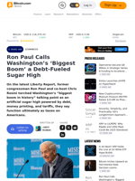 Ron Paul Calls Washington’s ‘Biggest Boom’ a Debt-Fueled Sugar High – Economics Bitcoin News
