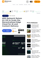 ARO Network Raises $2.1M to Scale the Decentralized Edge Cloud for AI and Content Delivery – Press release Bitcoin News