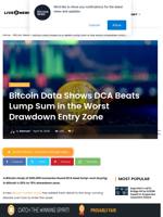 Bitcoin DCA Beats Lump Sum in Key Drawdown Zone