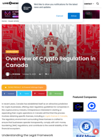 Overview of Crypto Regulation in Canada | Live Bitcoin News