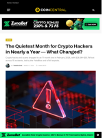 The Quietest Month for Crypto Hackers in Nearly a Year — What Changed? - CoinCentral