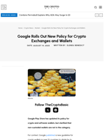 Google Rolls Out New Policy for Crypto Exchanges and Wallets