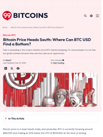 Bitcoin Price Heads South: Where Can BTC USD Find a Bottom? - 99Bitcoins
