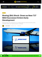 Boeing (BA) Stock: Down as New 737 MAX Successor Enters Early Development