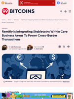 Remitly Is Integrating Stablecoins As A Remittance Strategy Shift