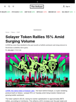 Solayer Token Rallies 15% Amid Surging Volume - 
