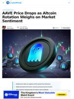 AAVE Price Slips Today Amid Broader Altcoin Rotation