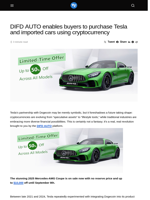 DIFD AUTO enables buyers to purchase Tesla and imported cars using cryptocurrency - Visionary Financial