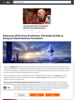 Ethereum (ETH) Price Prediction: ETH Holds $2,000 as Analysts Watch Bottom Formation - Brave New Coin