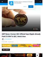 XRP News: Former SEC Official Says Ripple Already Paid $125M To SEC, Here’s How | Bitcoinist.com