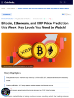 Bitcoin, Ethereum, and XRP Price Prediction this Week: Key Levels You Need to Watch!